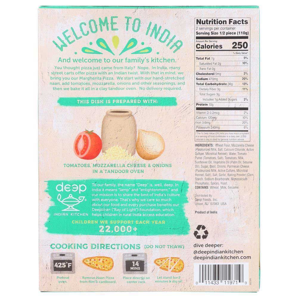 Deep Indian Kitchen Margherita Naan Pizza, 7.8 oz - 12 per case