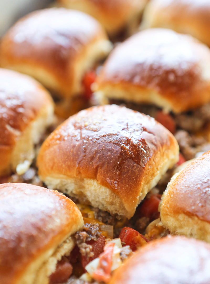 Baked Cheesy Beef Sliders