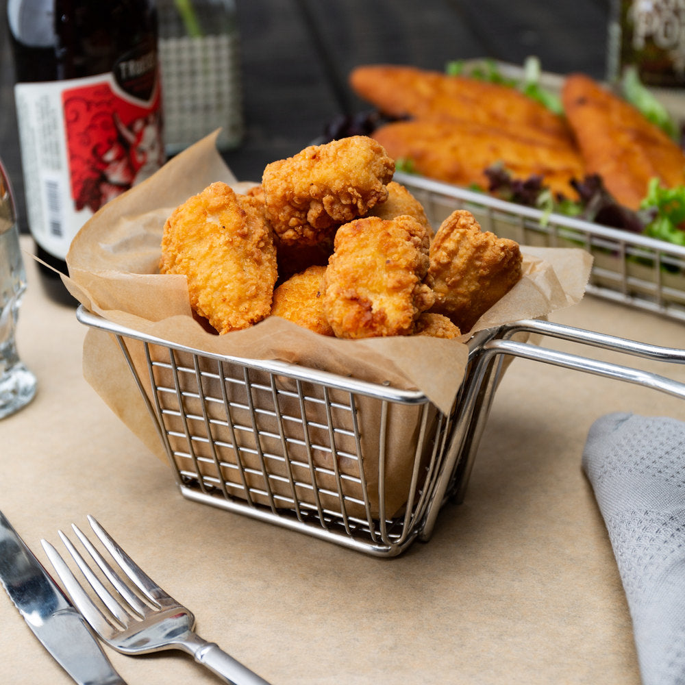 Fully Cooked Boneless Breaded Chicken Breast Wing Fritters - 5 lb - 2/Case