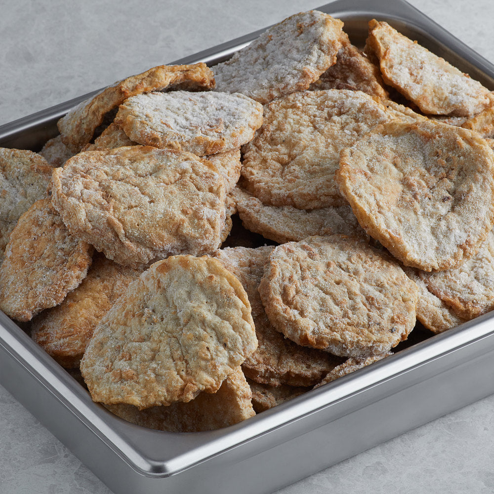 Round Battered Eggplant Cutlets - 5 lb- 2/Case