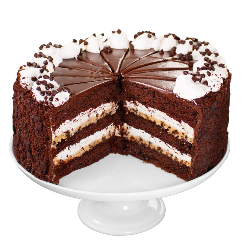 Marshmallow Chocolate Chip Cake, Sliced