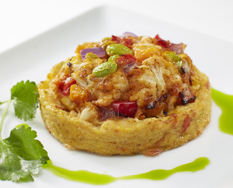Fire-Roasted Vegetable Polenta Cake - includes 24
