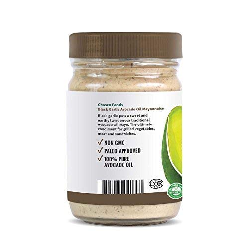 CHOSEN FOODS AVOCADO OIL MAYO BLACK GARLIC 12 OZ 3 PACK