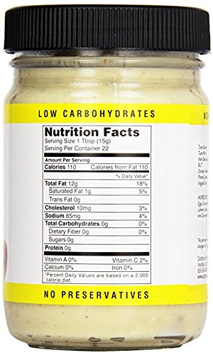 Lemonaise - A Zesty Citrus Mayo - All Natural Lemon Mayonnaise For Sandwich Spreads, Dips, and Dressings - (Pack of 2)