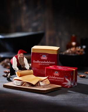 Norwegian Tine Christmas Brunost Julebrunost Brown Cheese - 500 grams