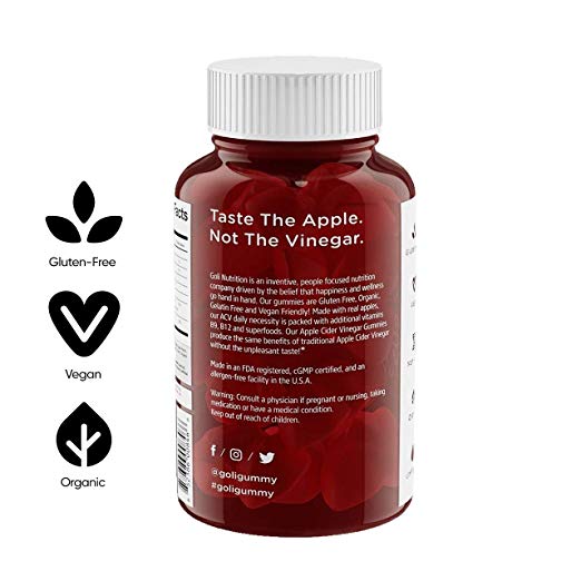 Apple Cider Vinegar Gummy Vitamins by Goli Nutrition - 3 Pack