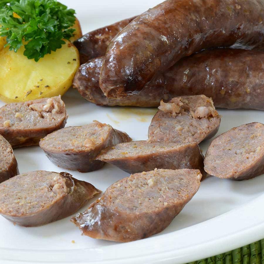 Elk Sausage with Apples & Pears