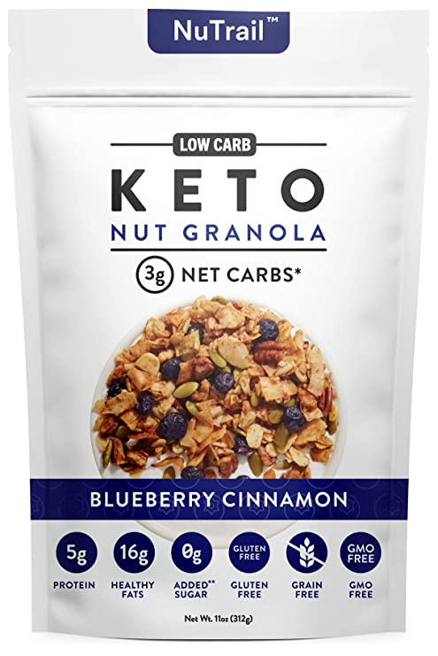 Keto Blueberry Nut Granola Healthy Breakfast Cereal