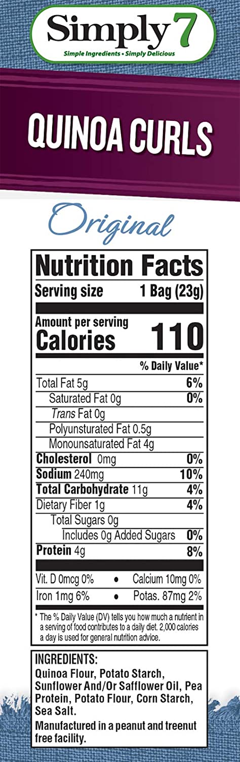 Quinoa Curls, Original, 0.8 Ounce - Pack of 24 - Gluten Free
