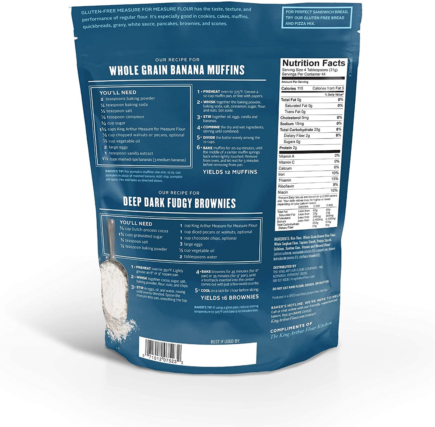 King Arthur Measure for Measure Flour, Gluten Free / Non-GMO, 3 lb