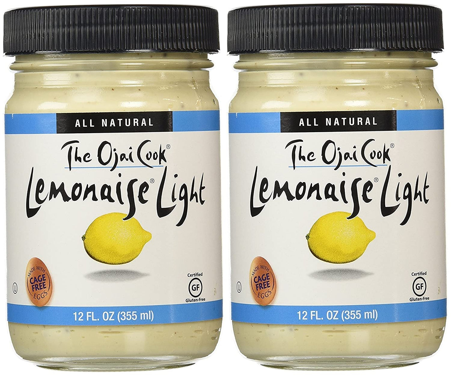 Lemonaise Light - A Zesty Citrus Mayo - All Natural Light Lemon Mayonnaise For Sandwich Spreads, Dips, and Dressings - (Pack of 2)