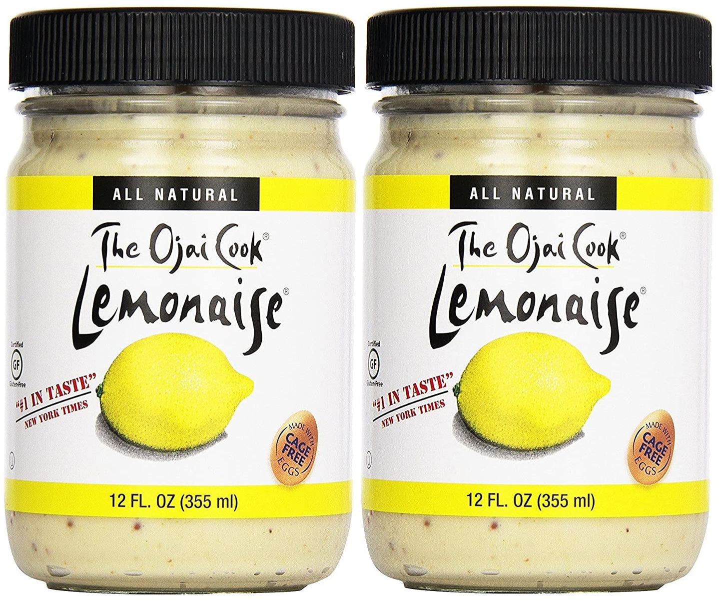 Lemonaise - A Zesty Citrus Mayo - All Natural Lemon Mayonnaise For Sandwich Spreads, Dips, and Dressings - (Pack of 2)