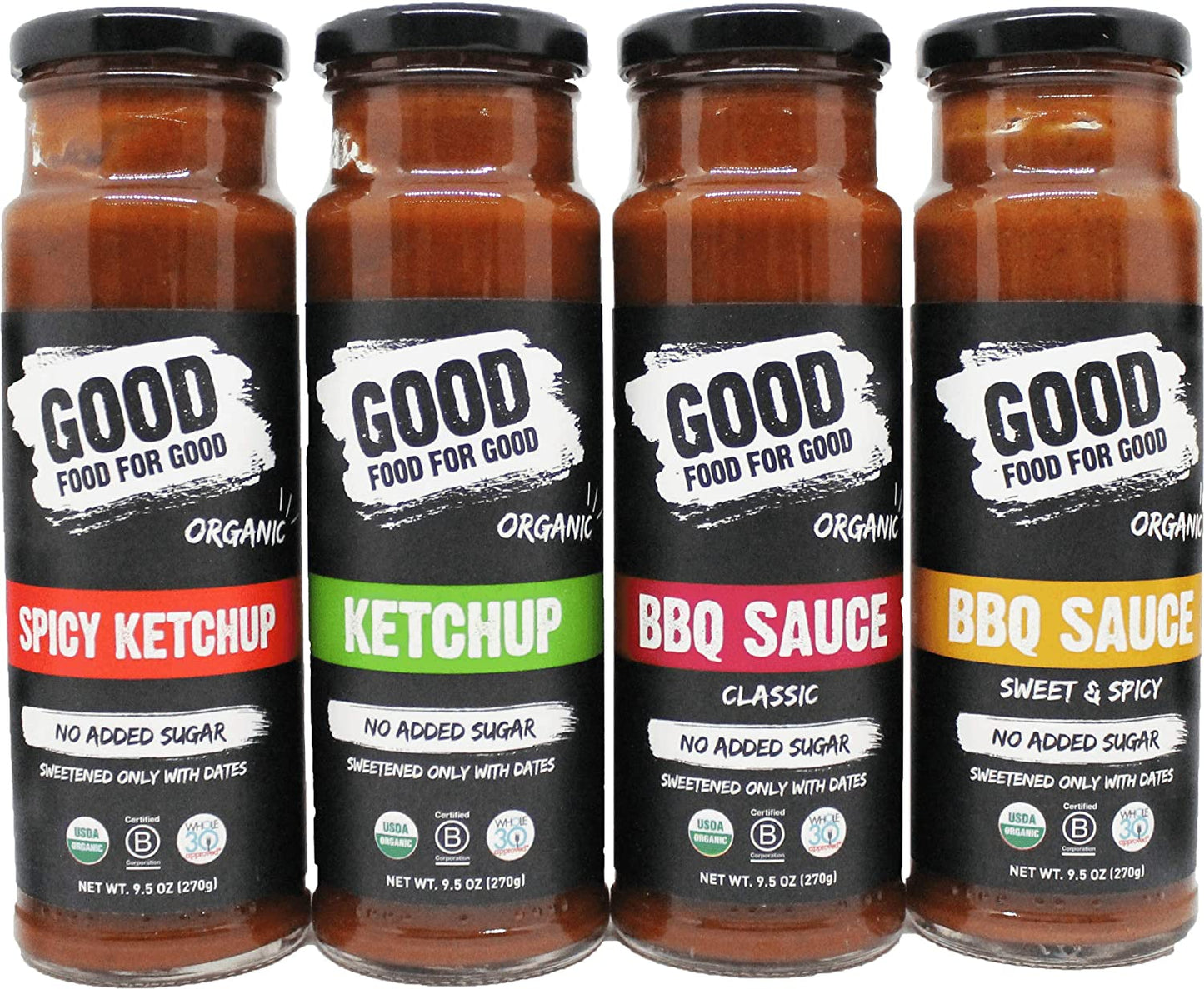 Good Food For Good Organic Ketchup & BBQ Combo - 4 Pack