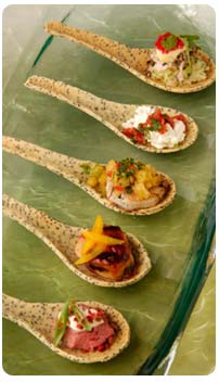 Vegetable Rataouille & Lemon Zest in a Poppy Spoon - 36 pieces per tray