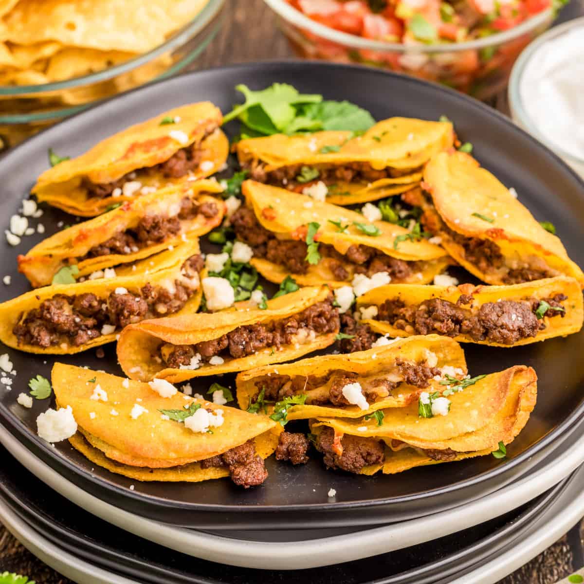 Mini Shredded Beef Tacos - 5.25 lb Case