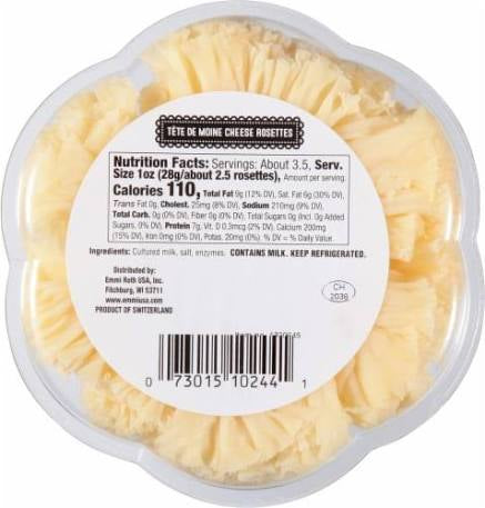Emmi Tête de Moine AOP Cheese Rosettes — Optional Rosette Crackers