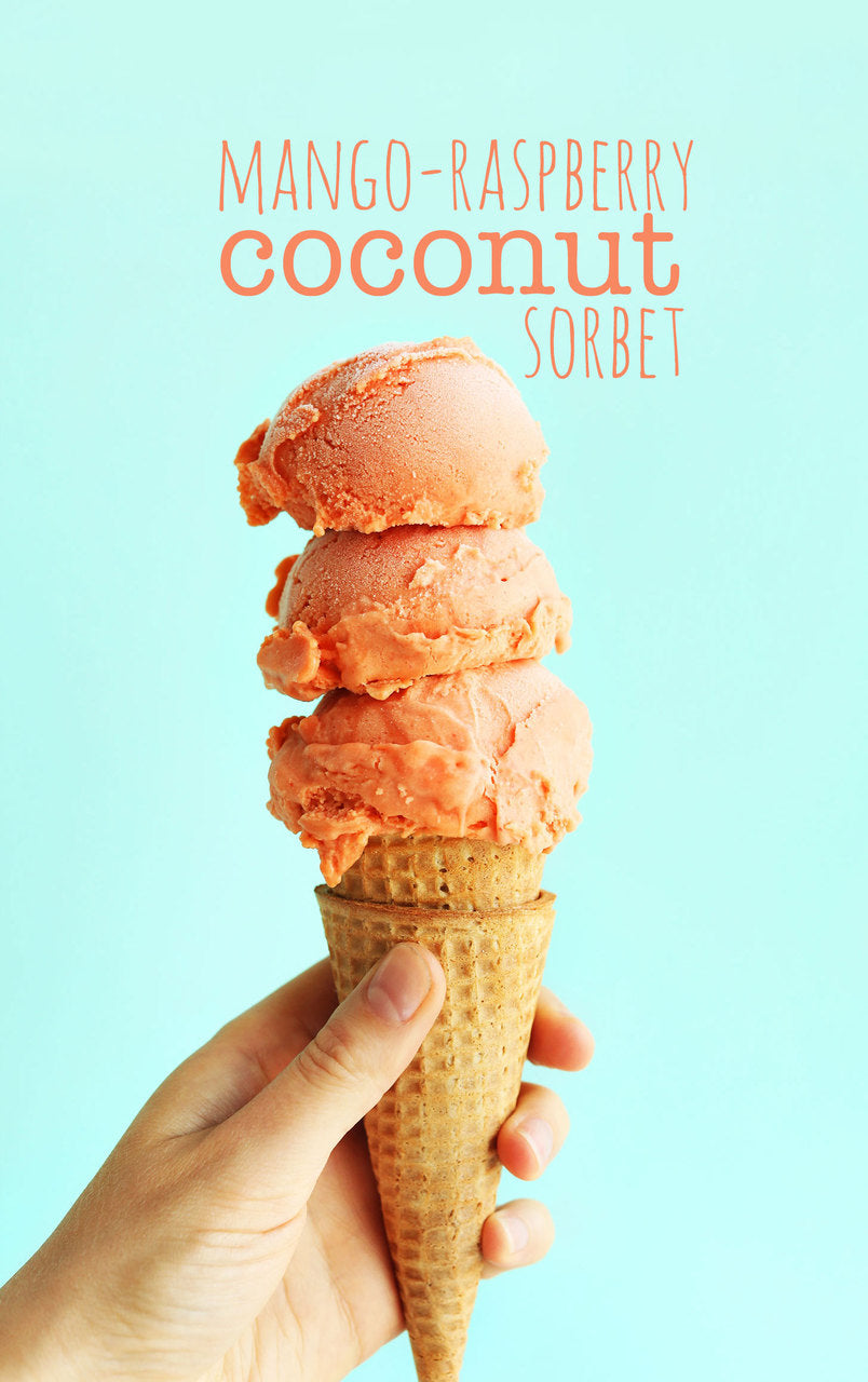 Raspberry Coconut Mango Sorbet