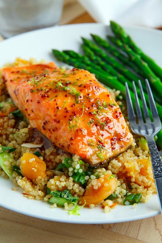 Apricot Dijon Glazed Salmon