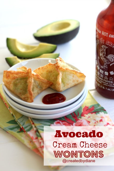 Avocado Cream Cheese Wontons