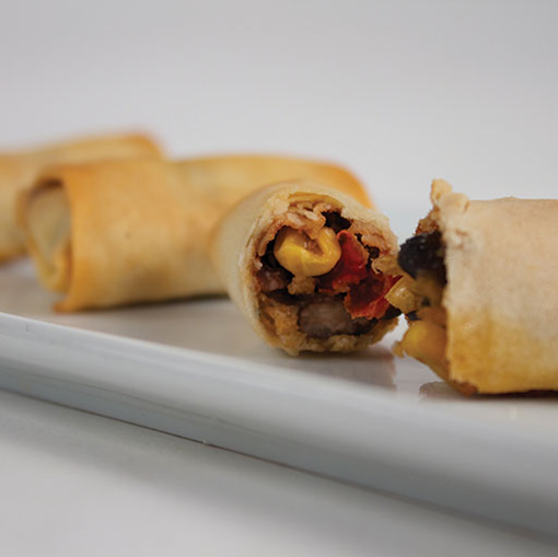 Black Bean and Sharp Cheddar Spring Roll - 50 pieces per tray