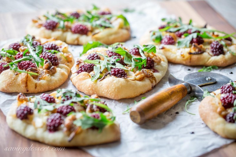 Blackberry & Brie Mini Pizzas