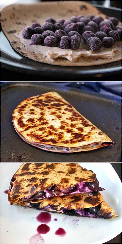Blueberry Breakfast Quesadilla