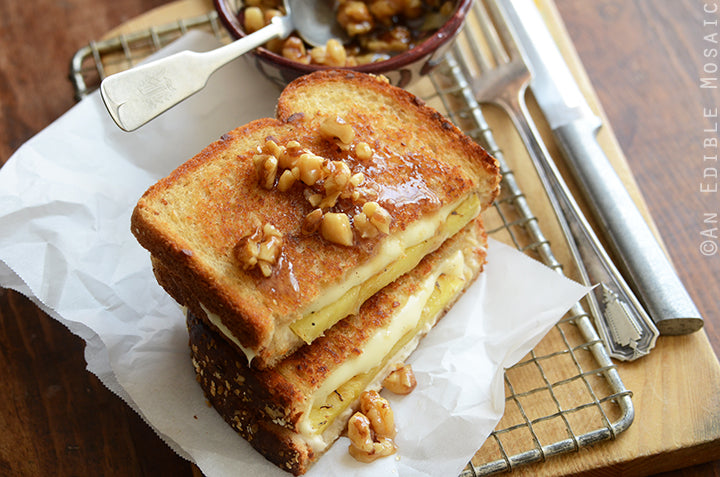 Caramelized Pineapple Grilled Cheese with Honeyed Walnuts