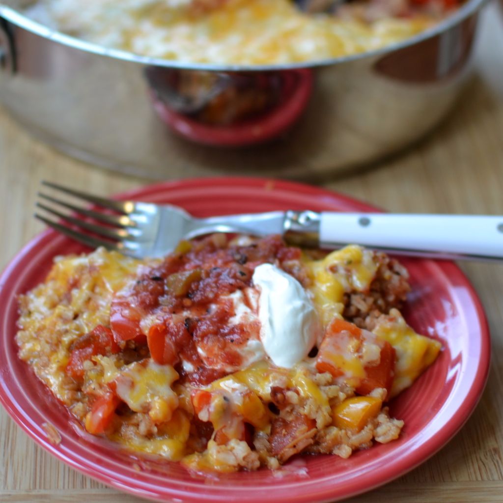 Chicken Fajita Rice Casserole