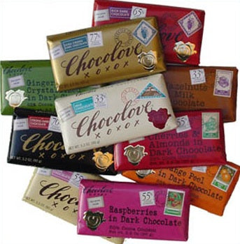 6 Bars of Chocolove xoxox Solid Chocolate Taster Gift Box