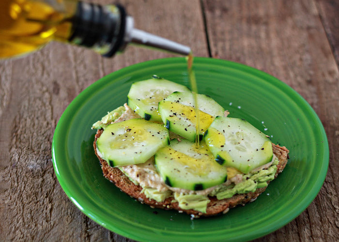 Cucumber Hummus Avocado Toast