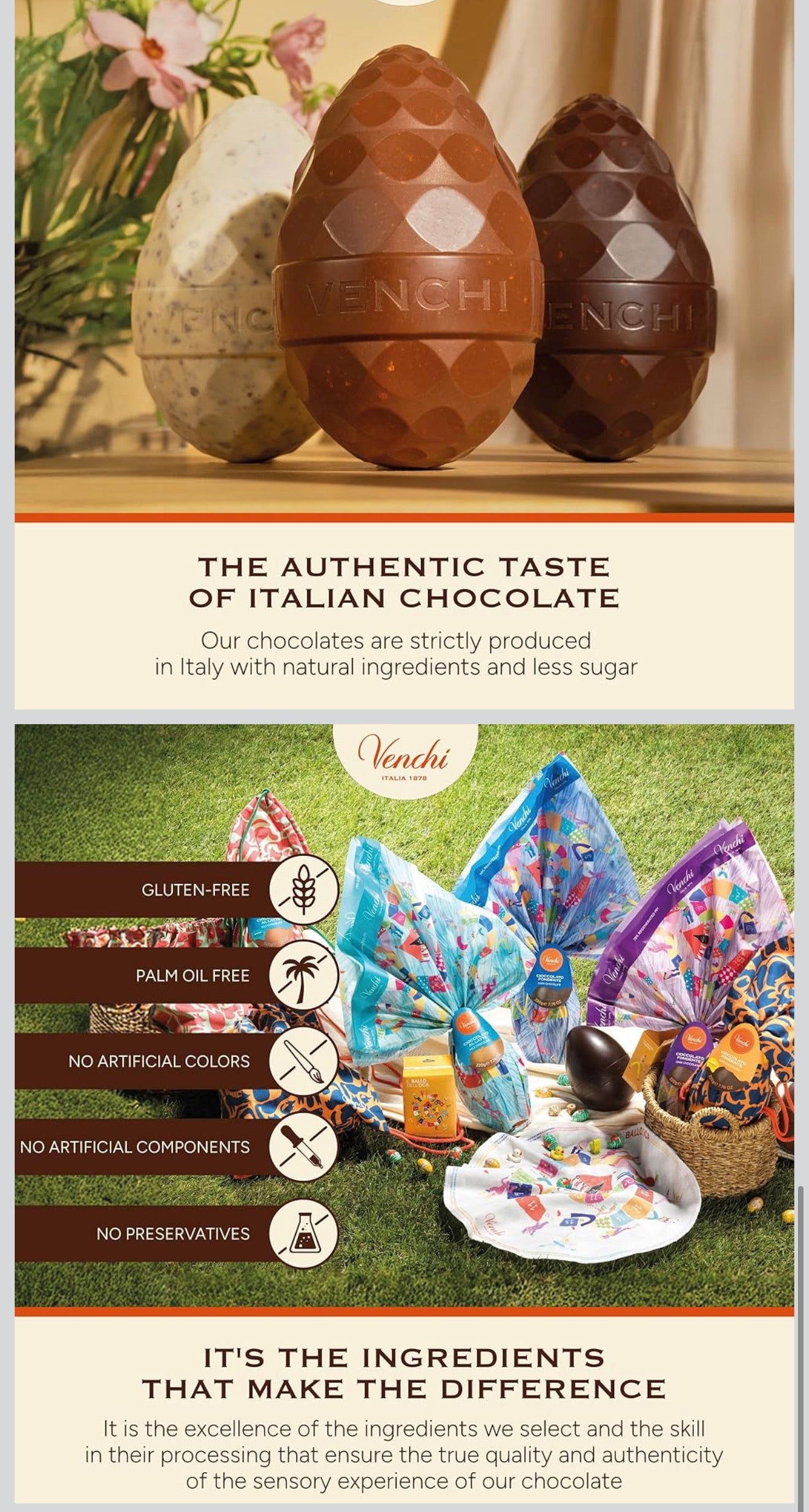 Venchi - Chocoviar 75% Chocolate Egg, Extra Dark Chocolate with Chocoviar Microspheres, No Surprise, Gluten Free, Venchi Easter Collection