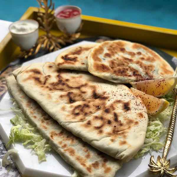 Feta White Cheese Turkish Stuffed Flatbread
