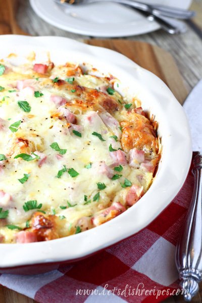 Ham and Swiss Croissant Bake