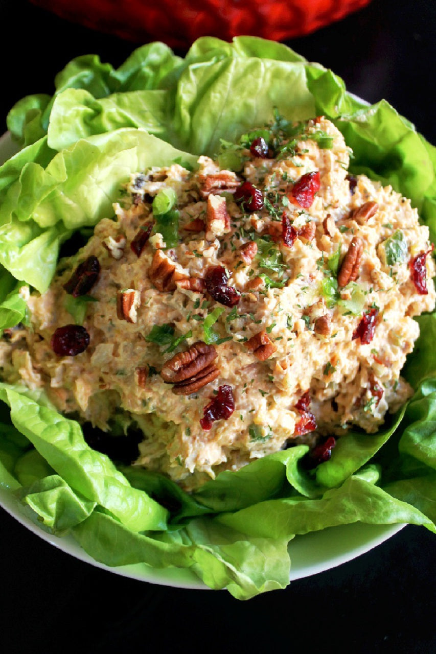 Holiday Chicken Salad with Pecans and Cranberries
