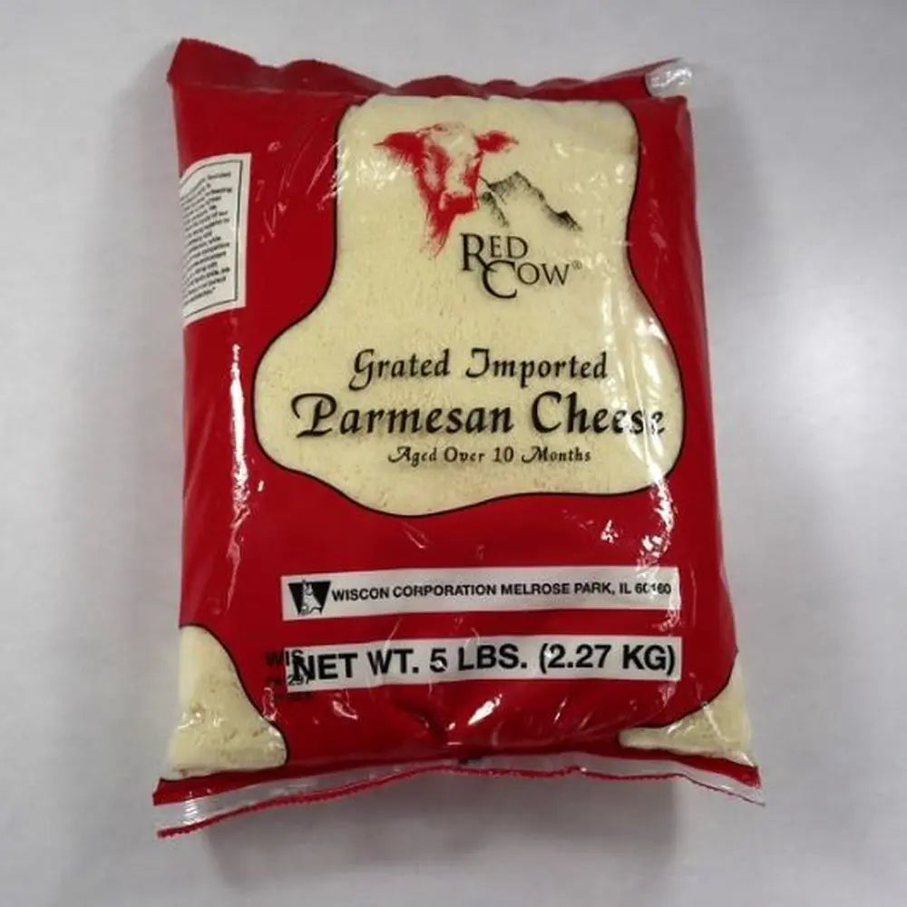 Red Cow Grated Imported Parmesan Cheese, 5 lb - 4/Case