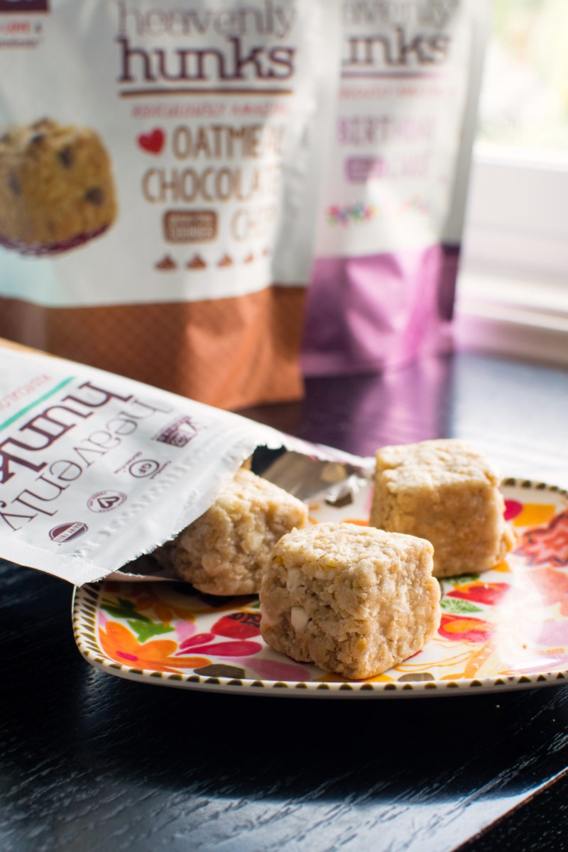Heavenly Hunks Variety Oatmeal Chocolate Chip, Peanut Butter Chocolate & Brownie Bites - Pack of 6