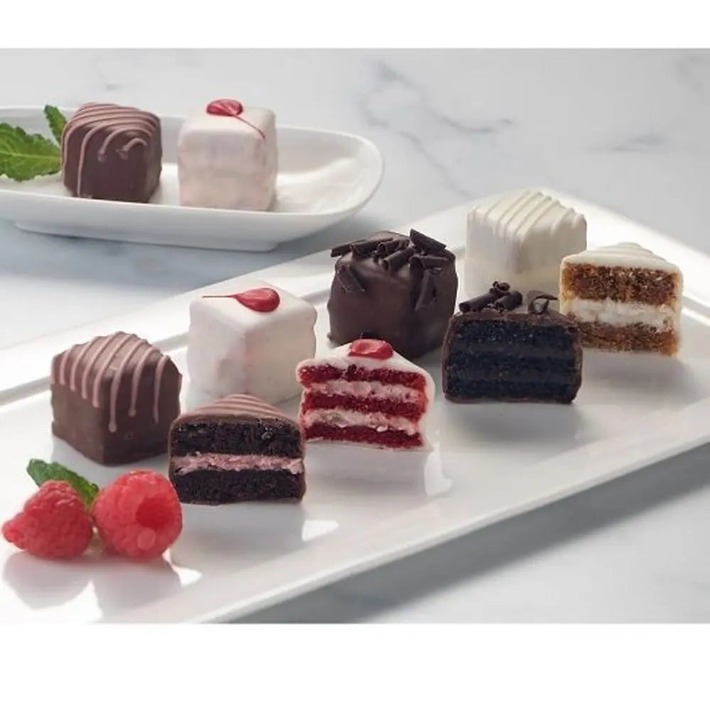 Assorted Petit Fours French Gourmet Frozen Variety Bite Size Desserts, Set of 8 Trays – 480 Pieces