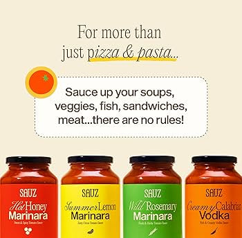 Sauz Creamy Calabrian Vodka Sauce | Clean Ingredients, No Seed Oils, Gluten Free - Pack of 2