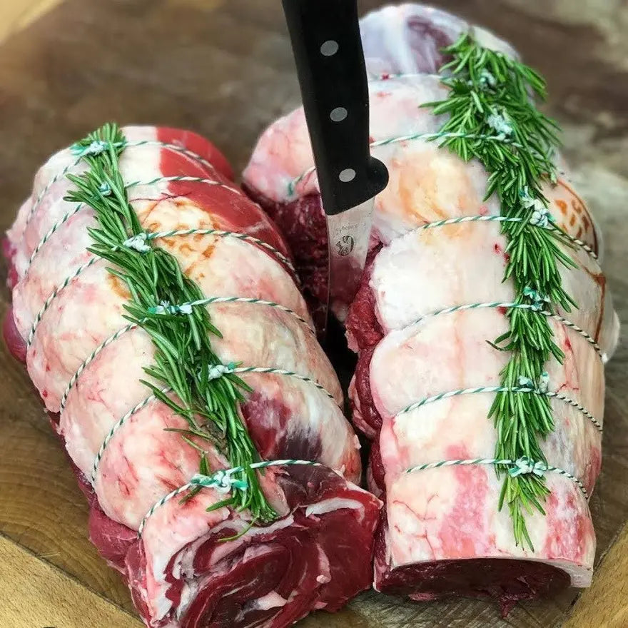 Stuffed Lamb Roast with Garlic & Rosemary