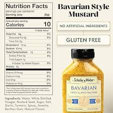Schaller & Weber Bavarian Mustard, 9.5 oz Squeeze Bottle - Sweet Hot Mustard