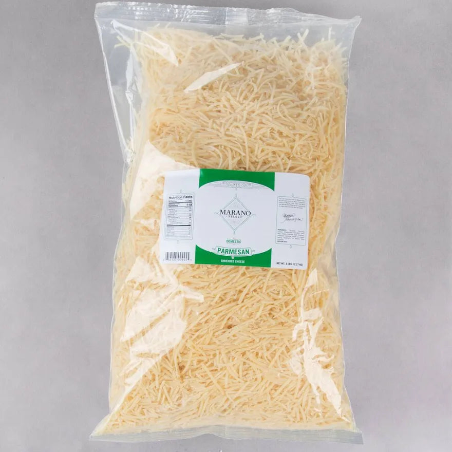 Marano Select Shredded Asiago Cheese 5 lb. Bag - 4/Case