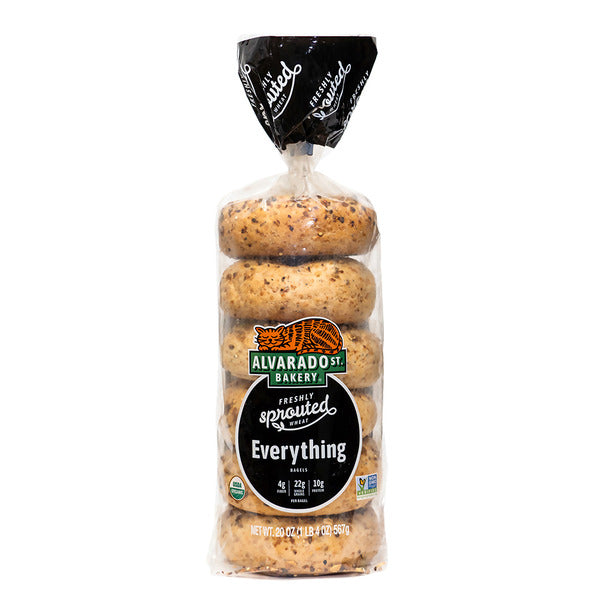 Alvarado Street Bakery Organic Sprouted Everything Bagels - 6/Case