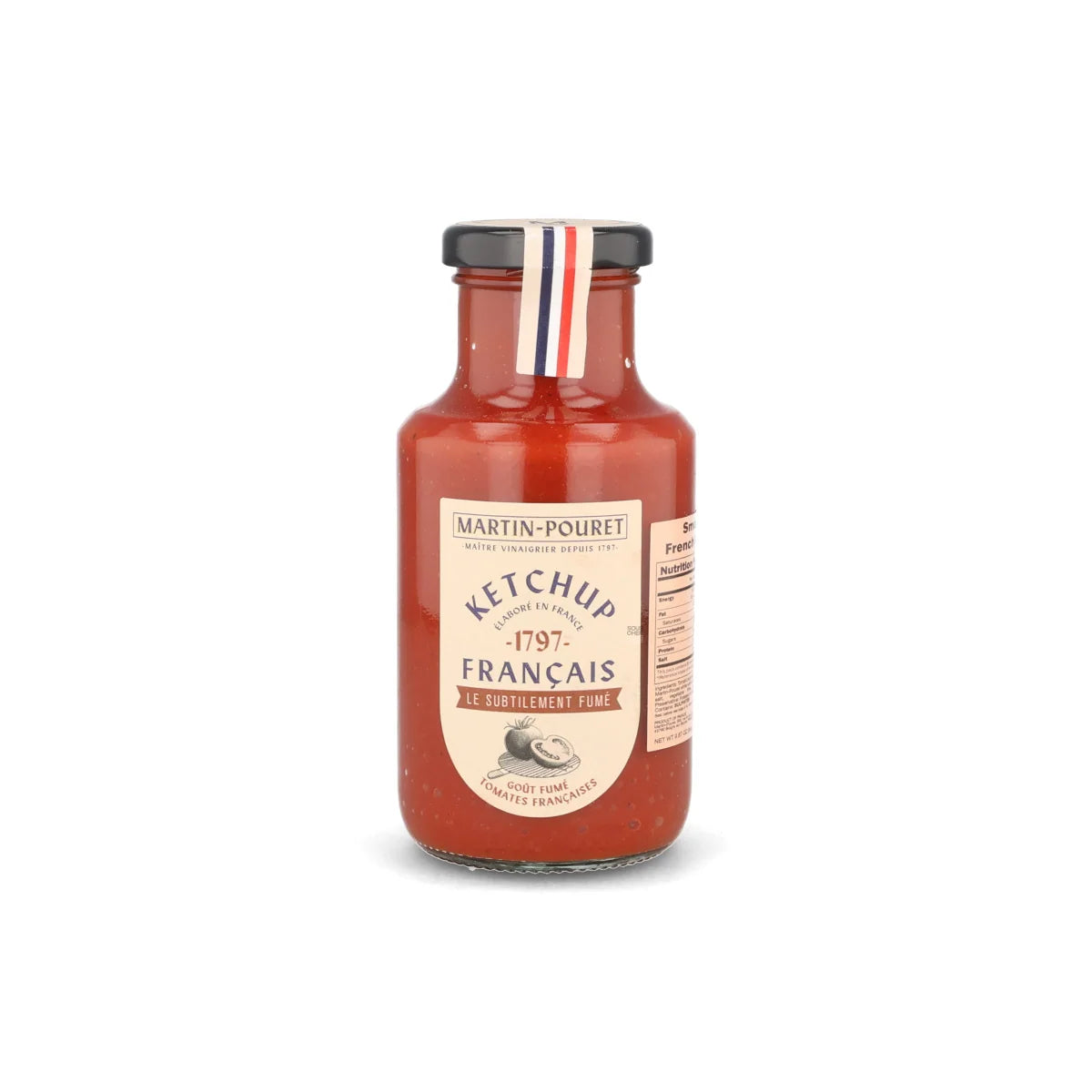 Martin Pouret Le Subtilement Fumé smoked ketchup bottle showing front and side labels
