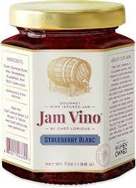 Jam Vino Gourmet Strueberry Blanc Wine-Infused Jam! 🍓