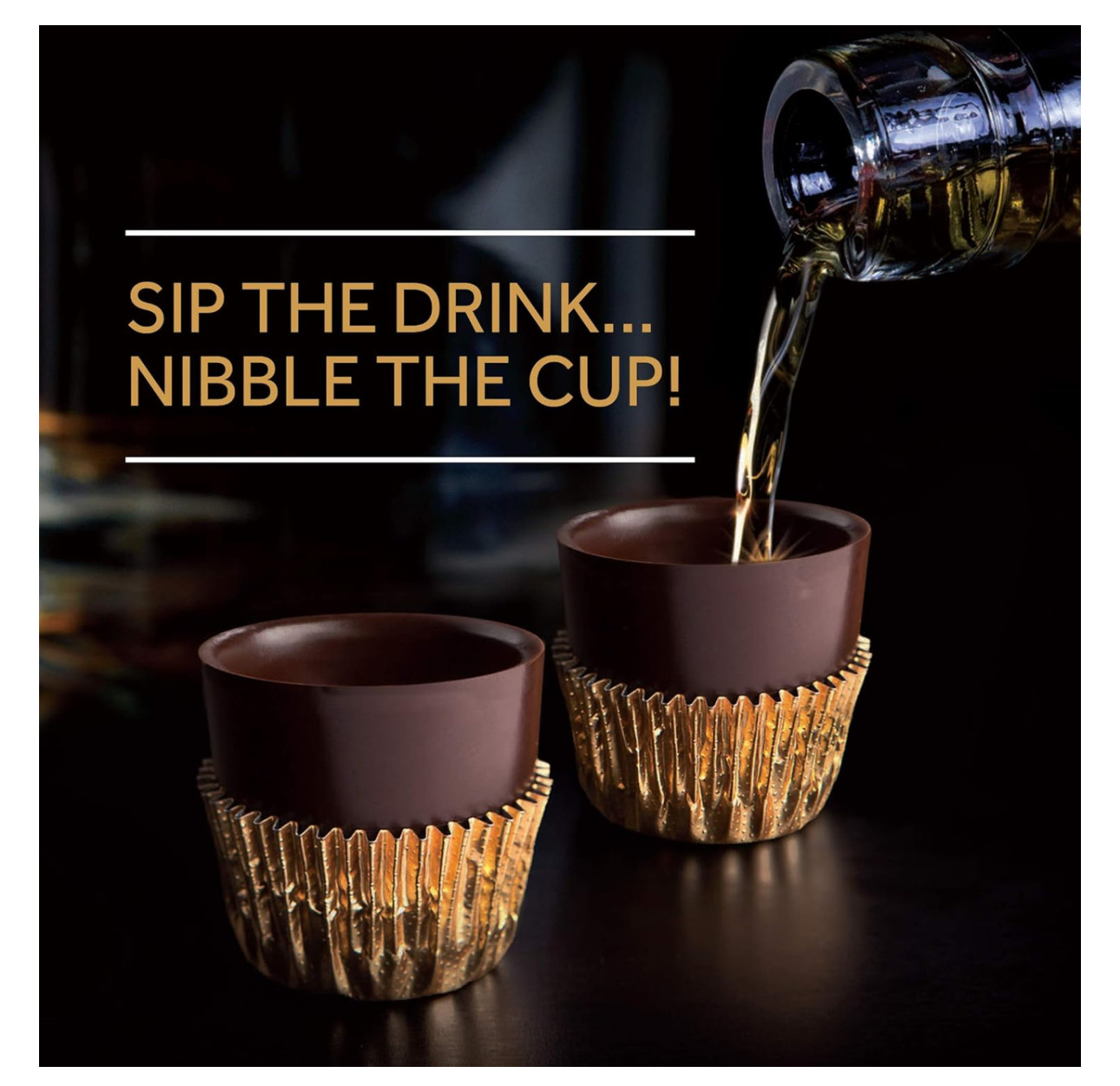 Belgian Chocolate Party Cups – Dark or Milk | Fillable Liqueur Shots & Mini Dessert Shells