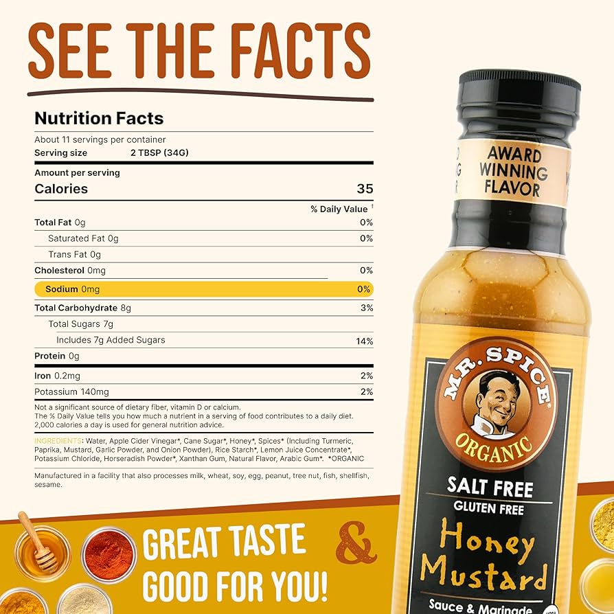 Mr. Spice Organic Thai Peanut & Honey Mustard Sauce Duo – 2 × 13.5 oz