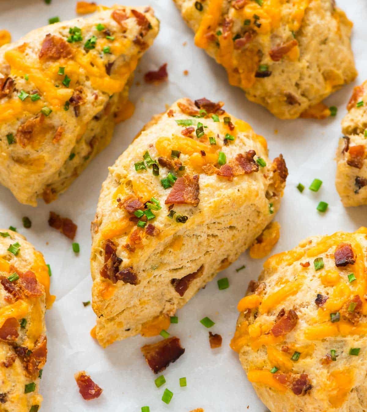 Bacon Cheddar & Chive Scones - Keto, Gluten Free, Organic - includes 8