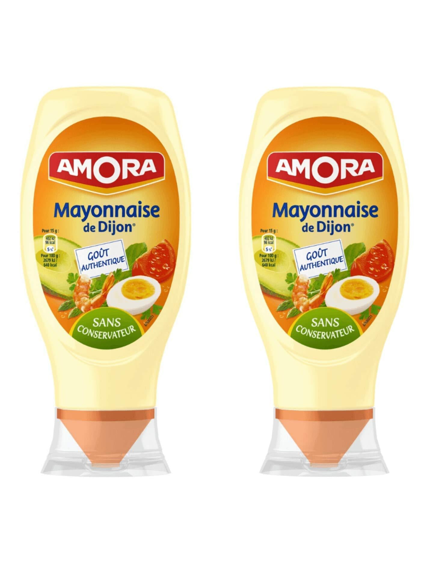 Amora French Mayonnaise De Dijon Originale in Squeeze Bottle from France - 225g - Pack of 2