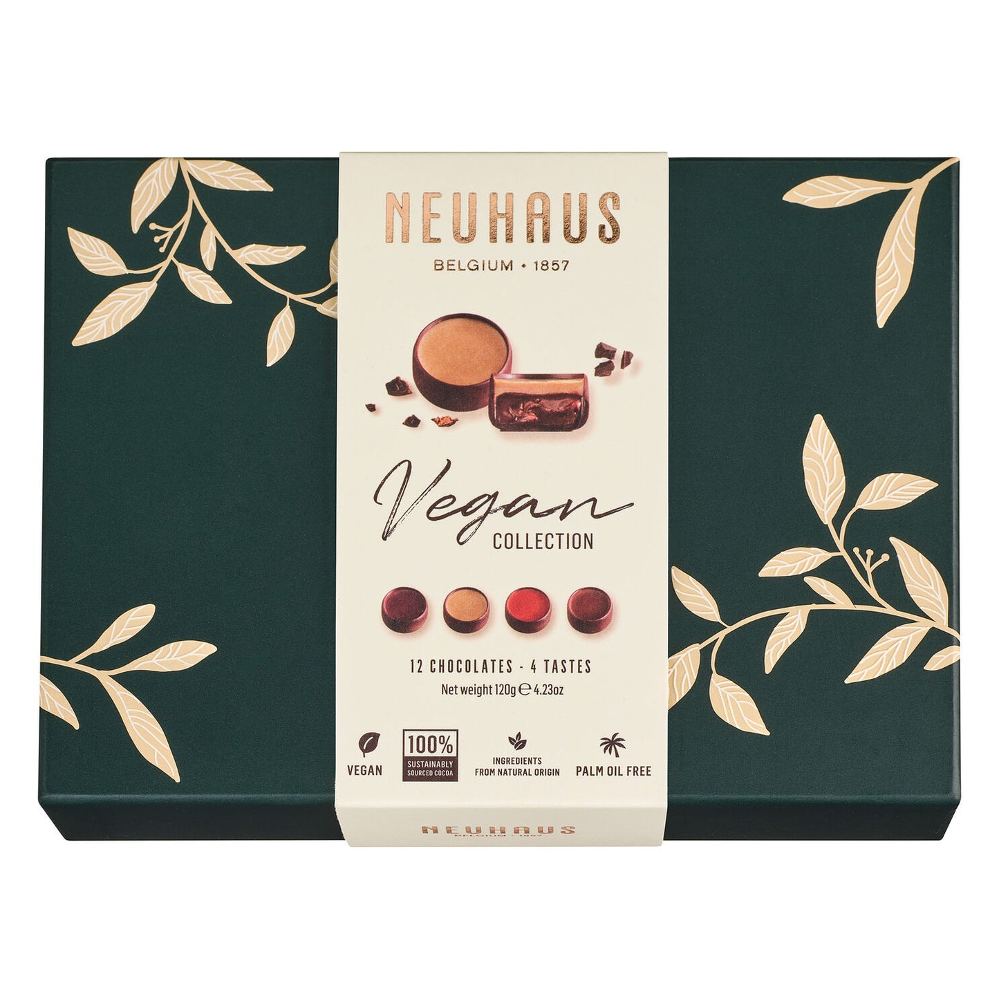 Neuhaus Vegan Belgian Dark Chocolate Collection — 120g, 12 Pralines