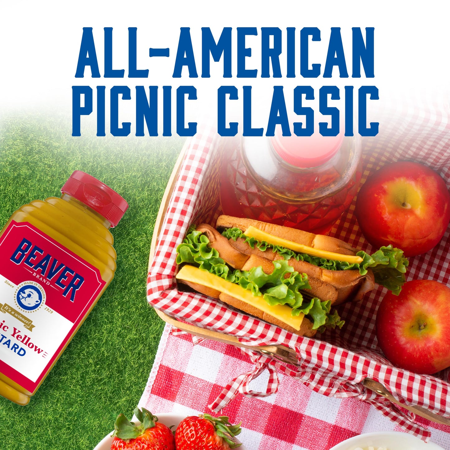 Beaver Condiments Variety Pack, Deli Horseradish, Deli Mustard and Classic Yellow Mustard - Pack of 3